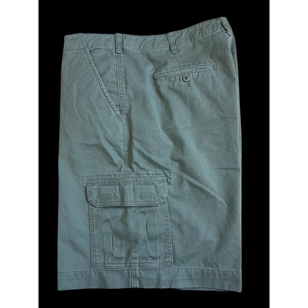 Cabela’s Casuals Men’s Cargo Shorts Teal Green Outdoor Hiking Size 38 Waist 36